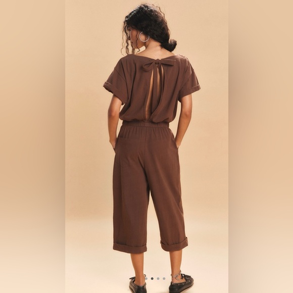 NWT Free People Free-est S Frankie One Piece in Carafe Brown New $68 Cotton - Picture 2 of 6